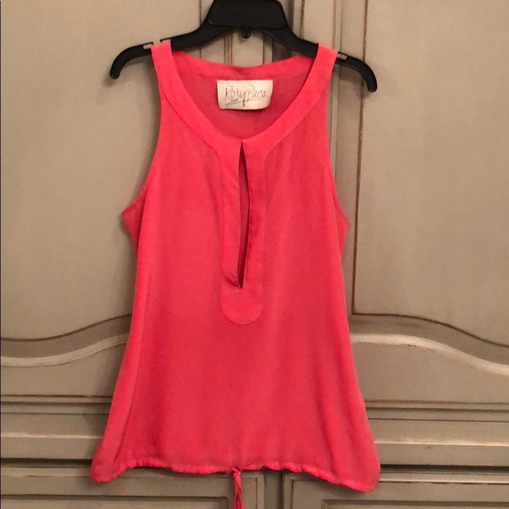 Hot pink racer back blouse